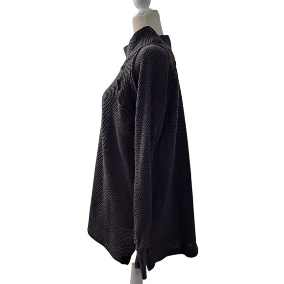 Free People Women's She's A Keeper Boho Top Charcoal Gray Long Sleeve Oversize S - Picture 7 of 9